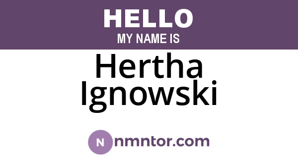 Hertha Ignowski
