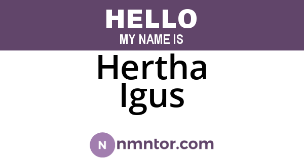 Hertha Igus