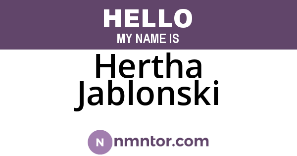 Hertha Jablonski