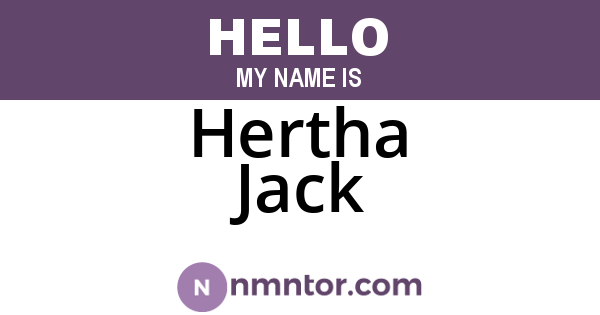 Hertha Jack