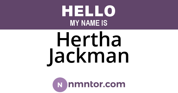 Hertha Jackman