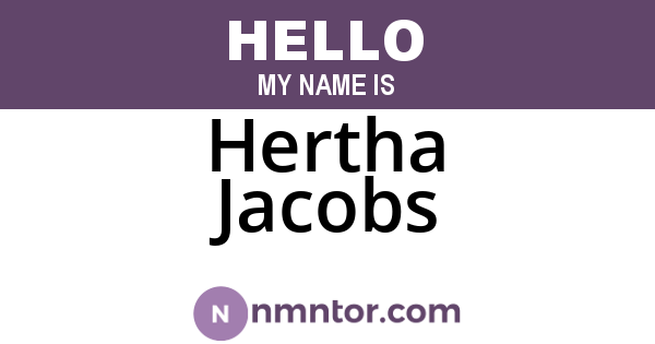 Hertha Jacobs
