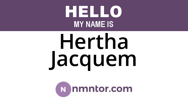 Hertha Jacquem