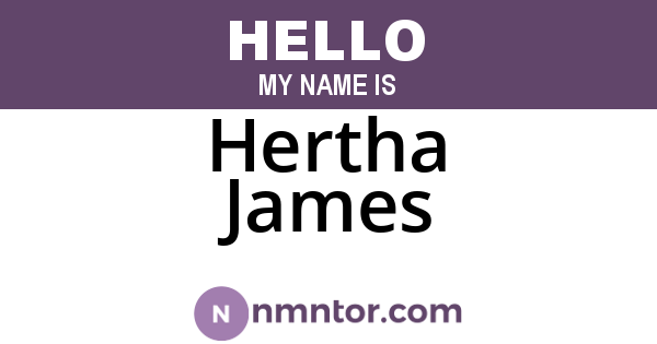 Hertha James