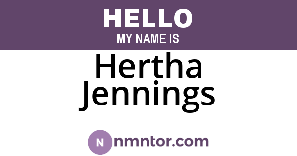Hertha Jennings
