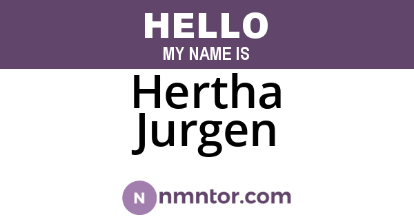 Hertha Jurgen