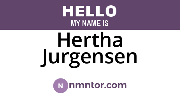 Hertha Jurgensen