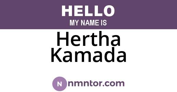 Hertha Kamada