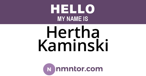 Hertha Kaminski