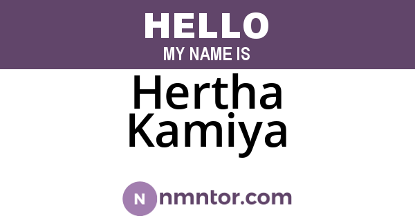 Hertha Kamiya