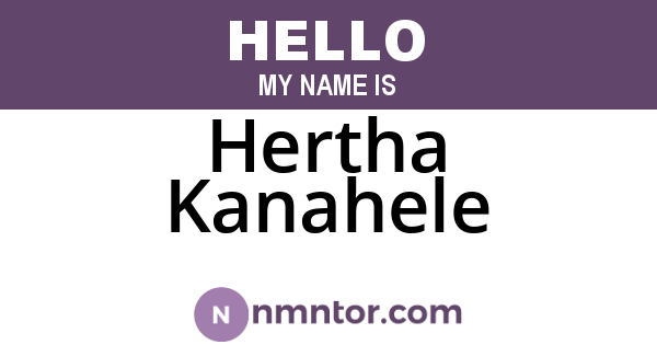 Hertha Kanahele