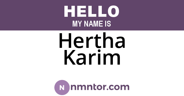 Hertha Karim