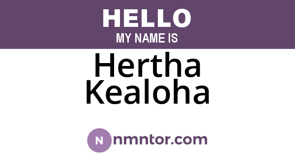 Hertha Kealoha
