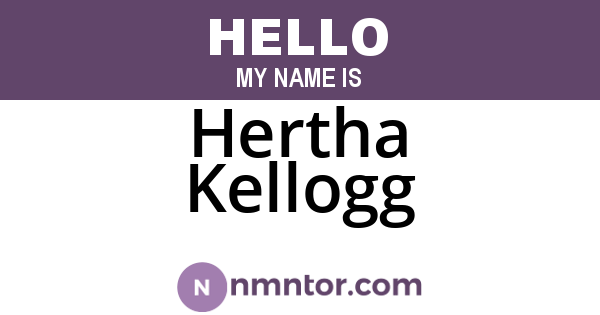 Hertha Kellogg