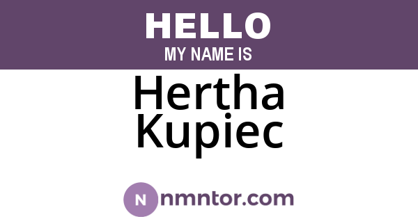 Hertha Kupiec