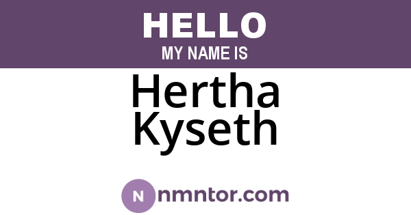 Hertha Kyseth