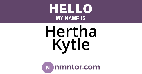 Hertha Kytle