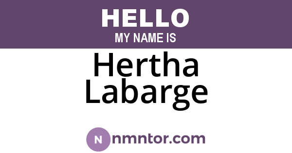 Hertha Labarge