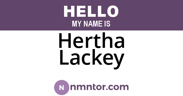 Hertha Lackey