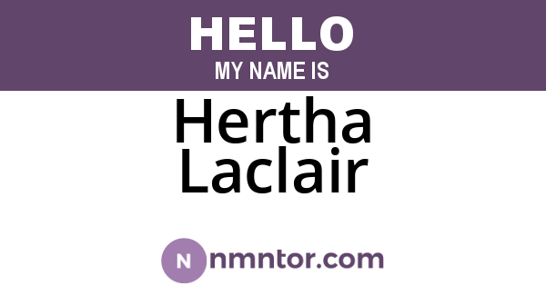 Hertha Laclair
