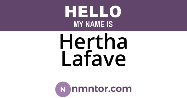 Hertha Lafave