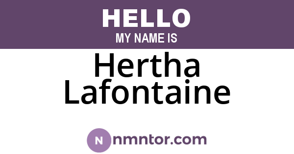 Hertha Lafontaine