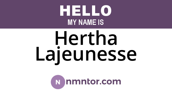 Hertha Lajeunesse