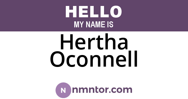 Hertha Oconnell