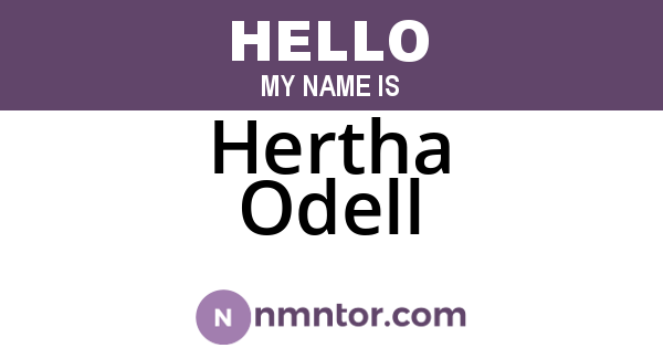Hertha Odell