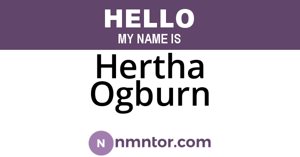 Hertha Ogburn