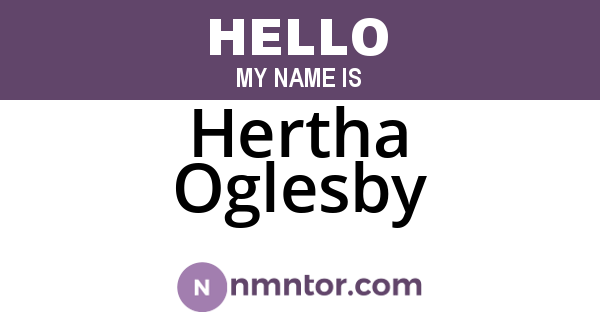 Hertha Oglesby