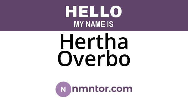 Hertha Overbo
