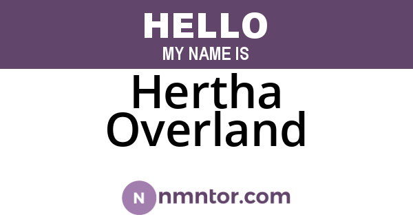 Hertha Overland