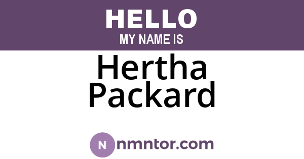 Hertha Packard