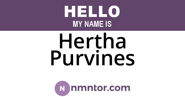 Hertha Purvines