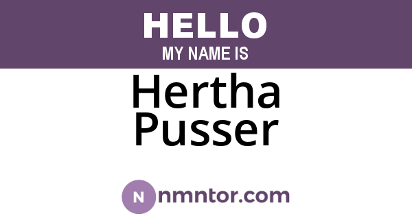 Hertha Pusser