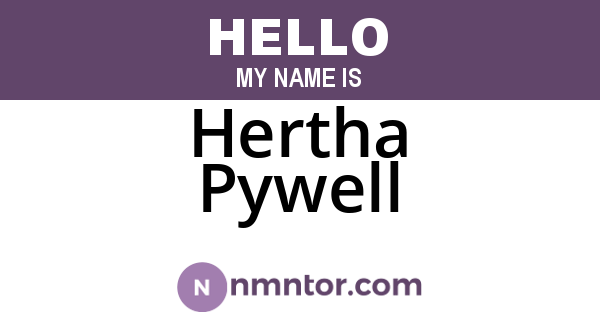 Hertha Pywell