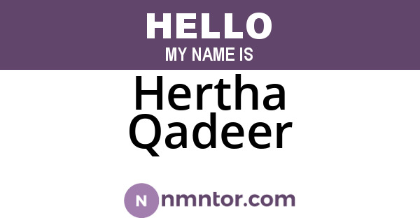 Hertha Qadeer