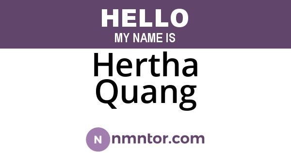 Hertha Quang