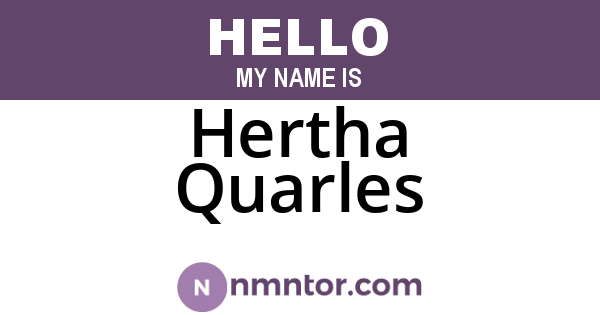 Hertha Quarles