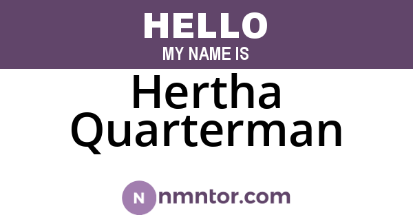 Hertha Quarterman