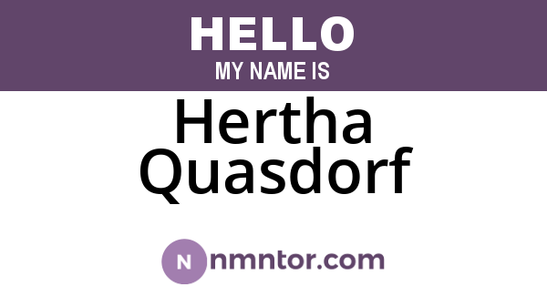 Hertha Quasdorf