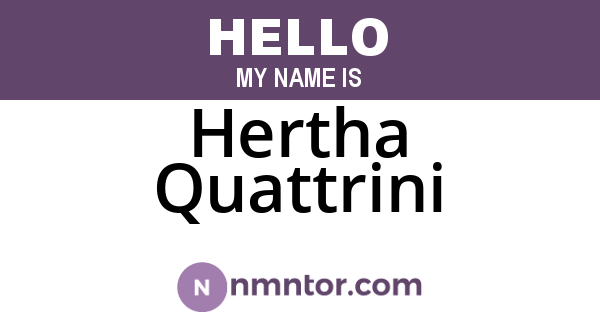 Hertha Quattrini