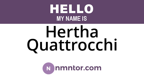 Hertha Quattrocchi