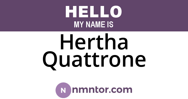 Hertha Quattrone