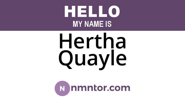 Hertha Quayle