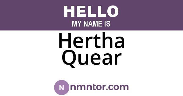 Hertha Quear
