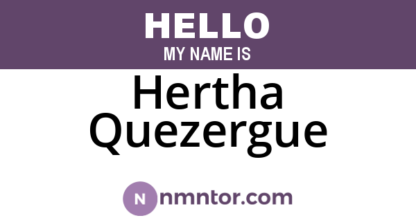 Hertha Quezergue