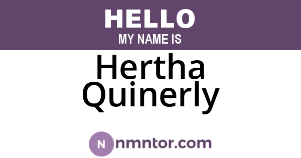 Hertha Quinerly