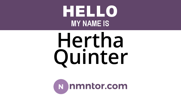 Hertha Quinter